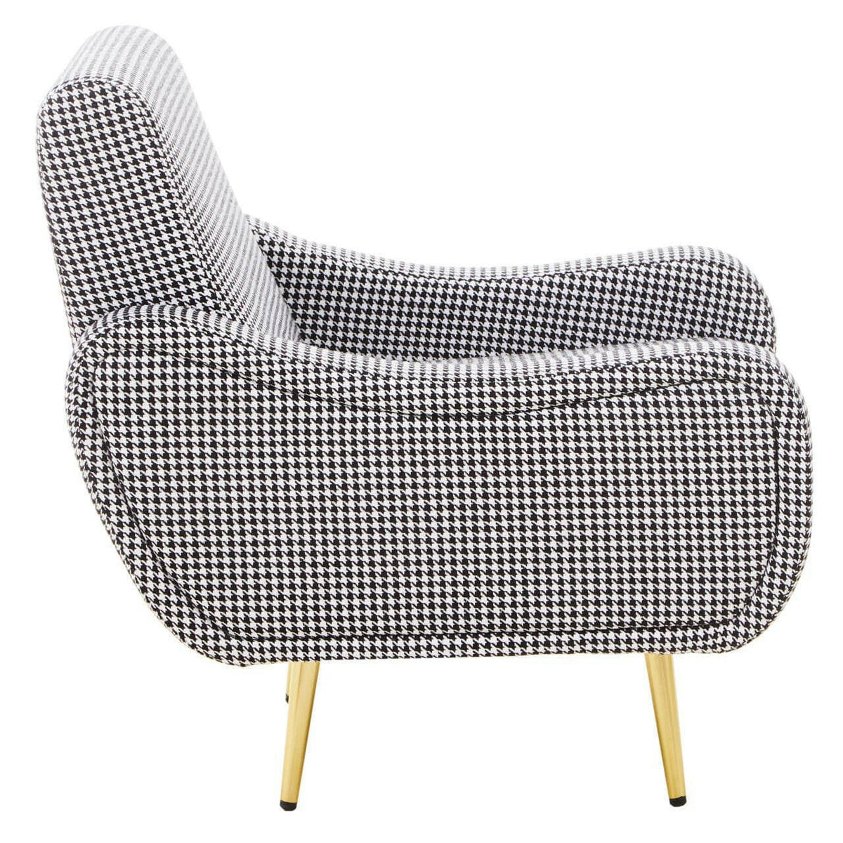Holli White Checked Armchair.