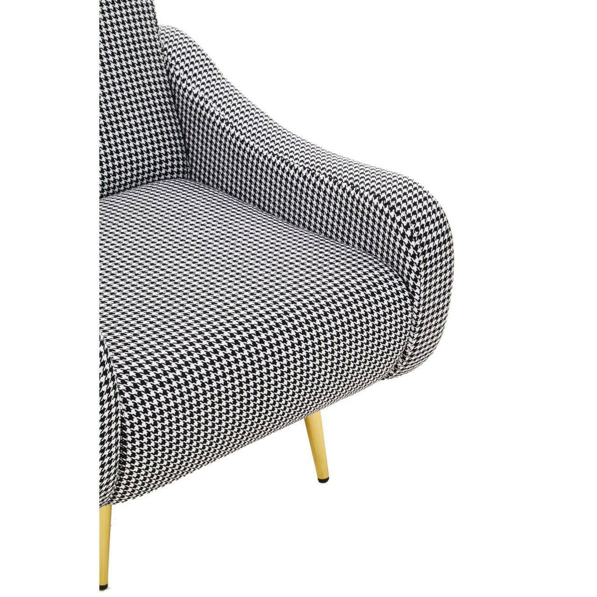 Holli White Checked Armchair.
