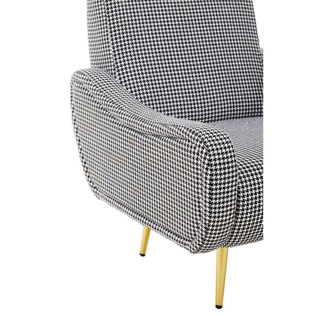 Holli White Checked Armchair.