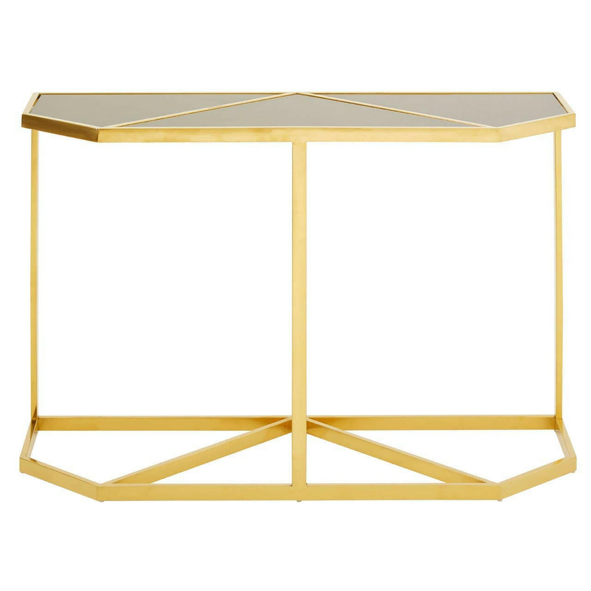 Horizon Black Tempered Glass Console Table.
