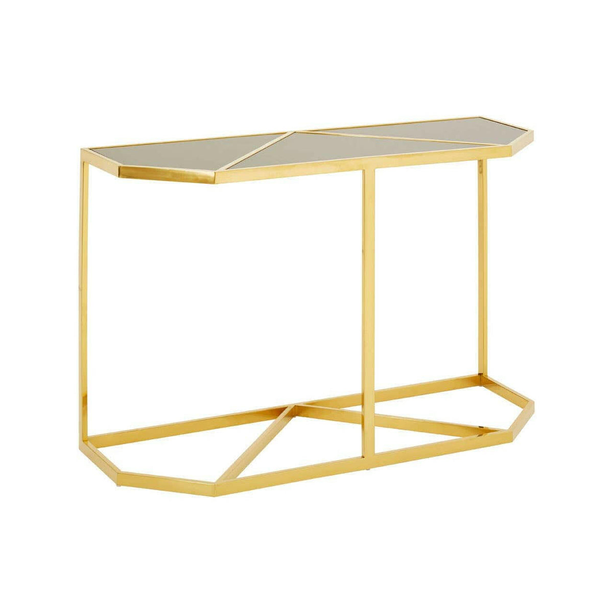 Horizon Black Tempered Glass Console Table.