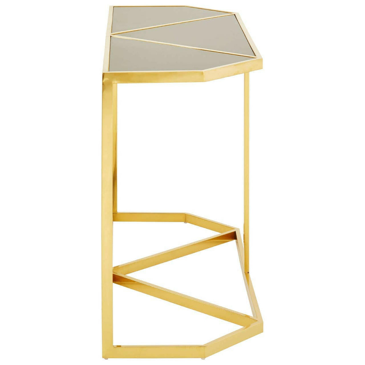 Horizon Black Tempered Glass Console Table.