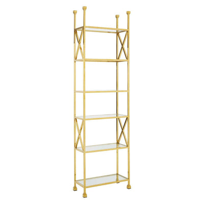 Noosa & Co. Living Horizon Gold Finish Cross Design Bookshelf House of Isabella UK