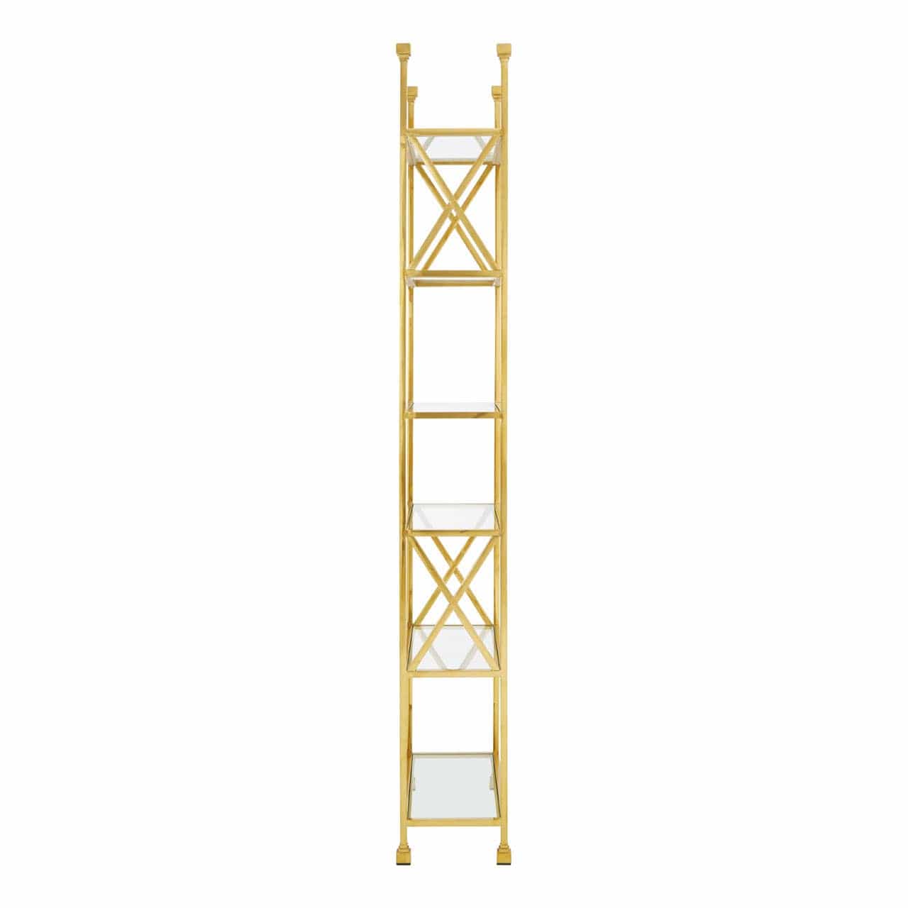 Noosa & Co. Living Horizon Gold Finish Cross Design Bookshelf House of Isabella UK