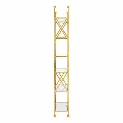 Noosa & Co. Living Horizon Gold Finish Cross Design Bookshelf House of Isabella UK