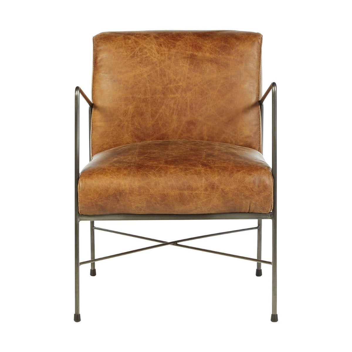 Hoxton Brown Leather Lounge Chair.