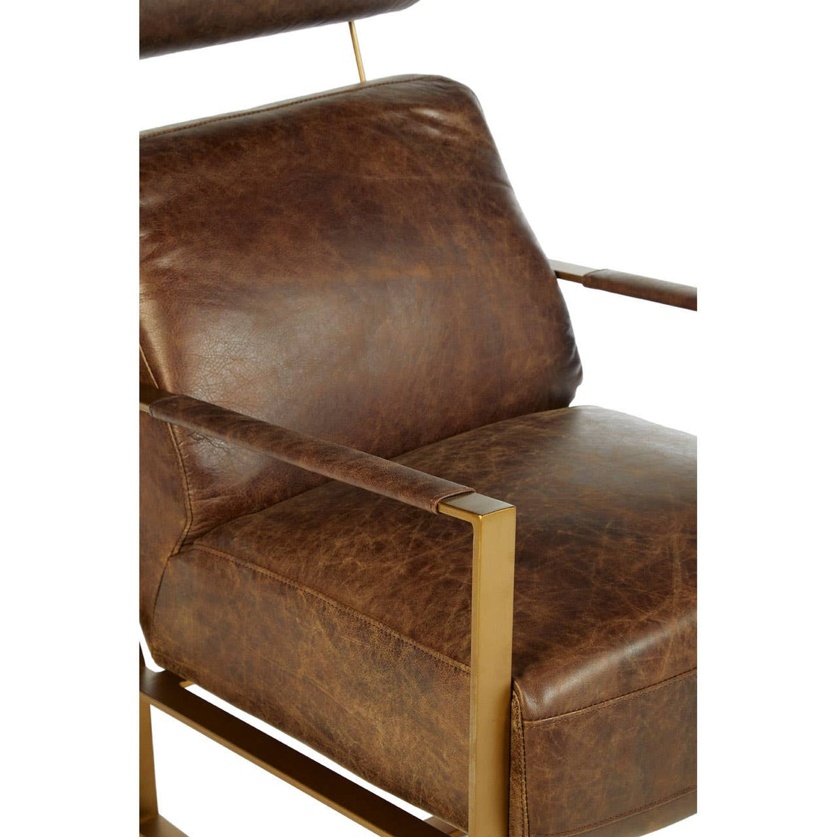Hoxton Brown Leather Lounge Chair.