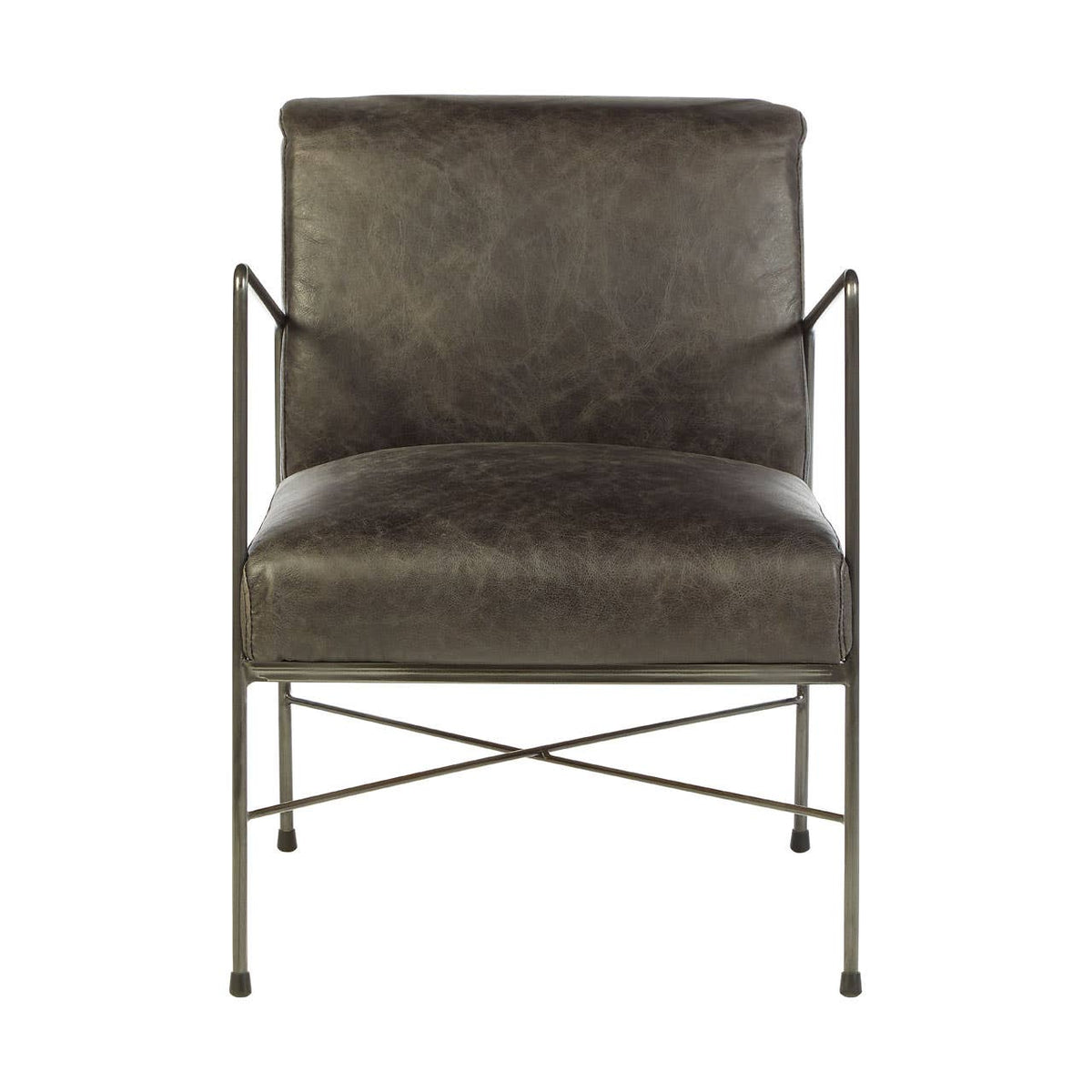 Hoxton Ebony Leather Lounge Chair.