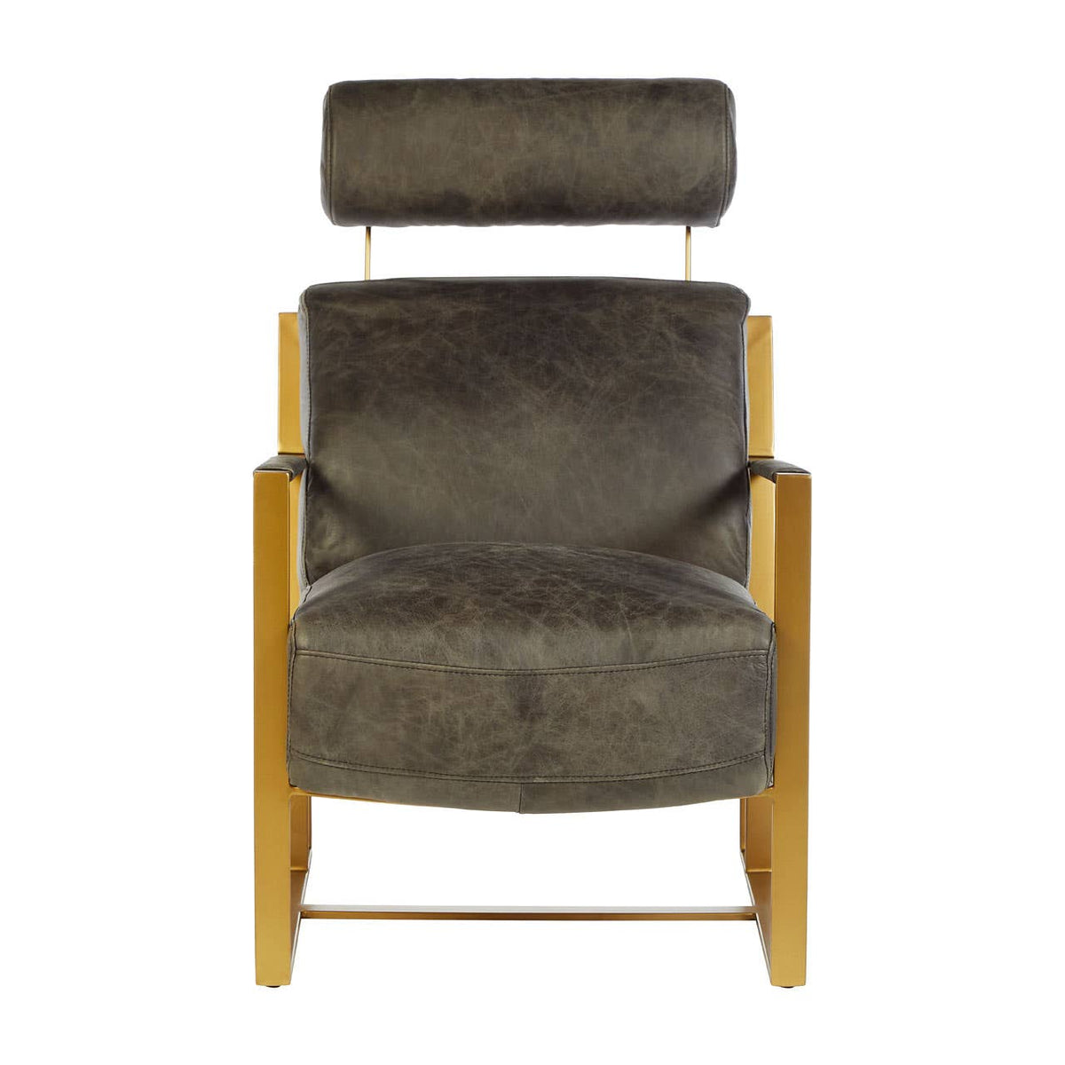 Hoxton Ebony Leather Lounge Chair.