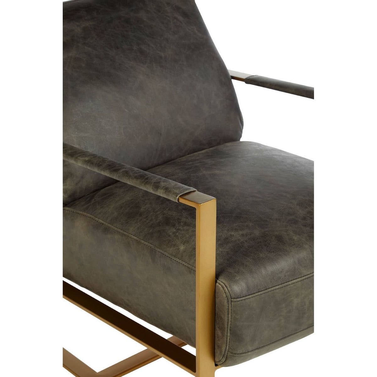 Hoxton Ebony Leather Lounge Chair.