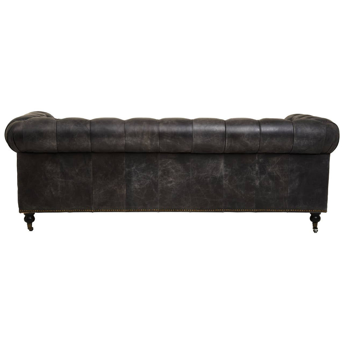 Hoxton Ebony Leather Sofa.