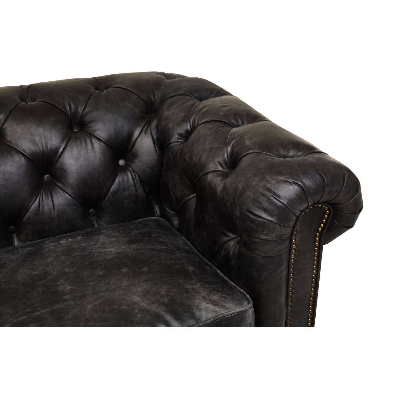 Noosa & Co. Living Hoxton Ebony Leather Sofa House of Isabella UK