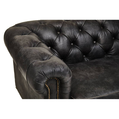 Noosa & Co. Living Hoxton Ebony Leather Sofa House of Isabella UK