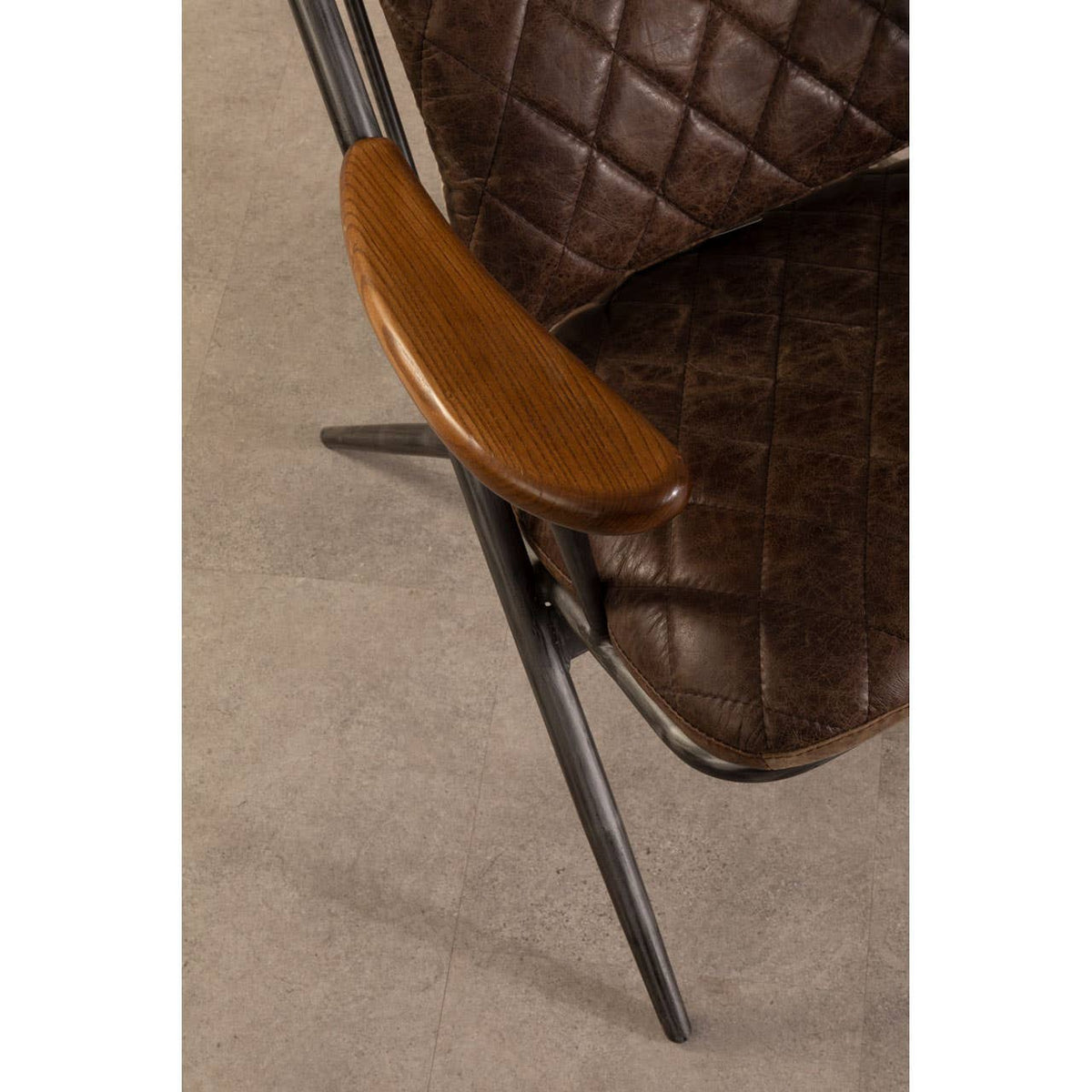 Hoxton Genuine Brown Leather Chair.