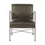Noosa & Co. Living Hoxton Grey Leather Lounge Chair House of Isabella UK