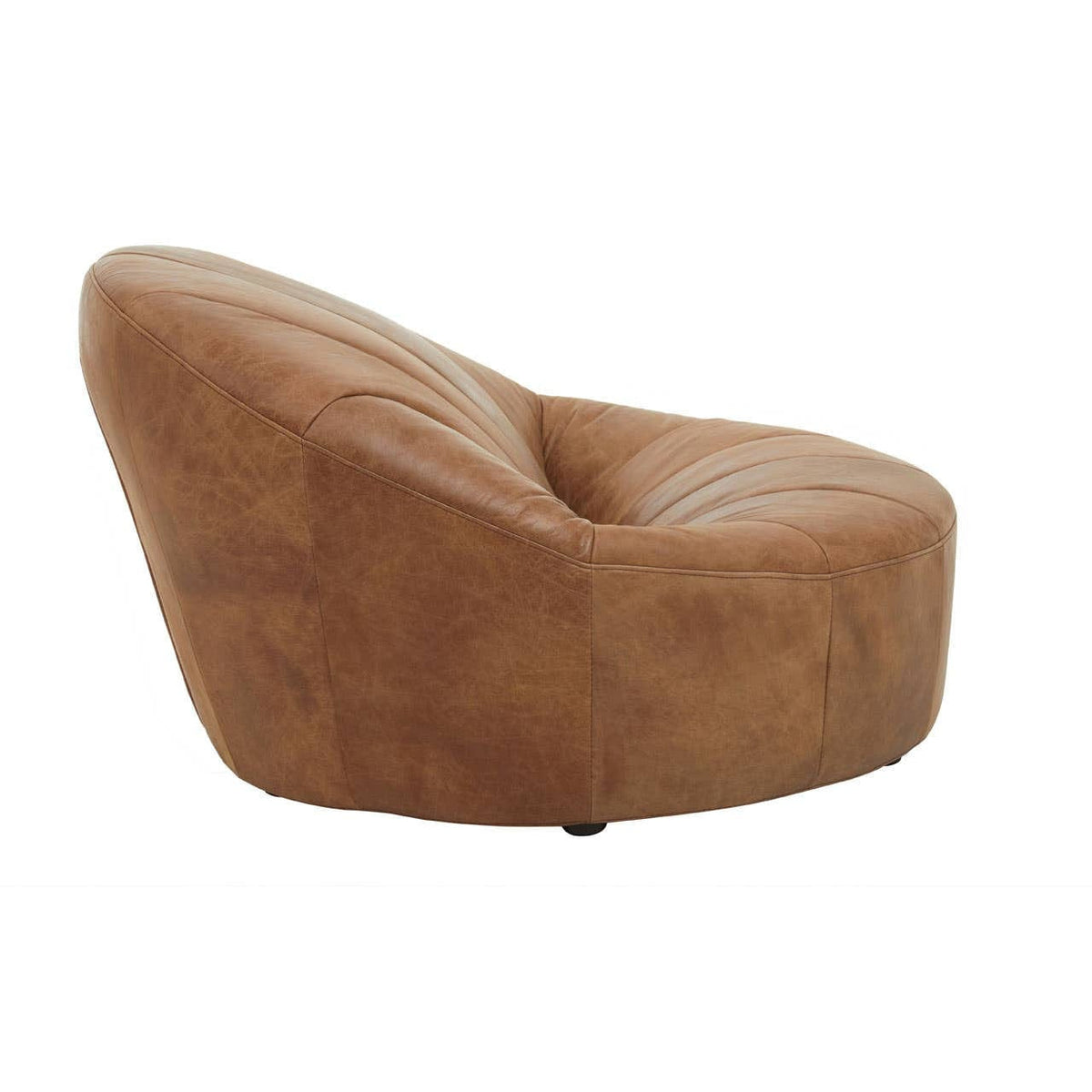 Noosa & Co. Living Hoxton Light Brown Leather Curved Chair House of Isabella UK