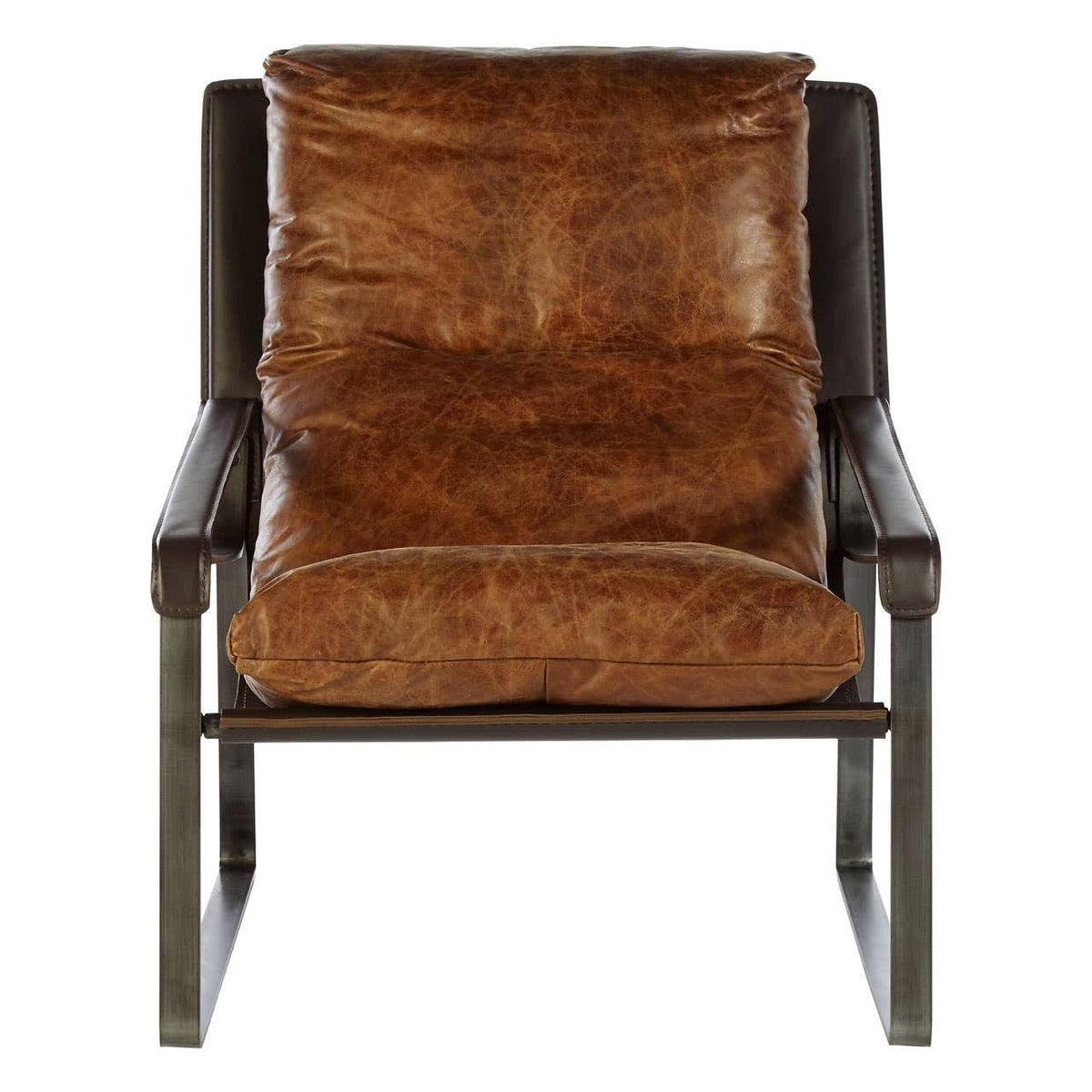 Noosa & Co. Living Hoxton Light Brown Leather Lounge Chair House of Isabella UK