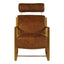 Noosa & Co. Living Hoxton Light Brown Leather Lounge Chair With Iron Frame House of Isabella UK