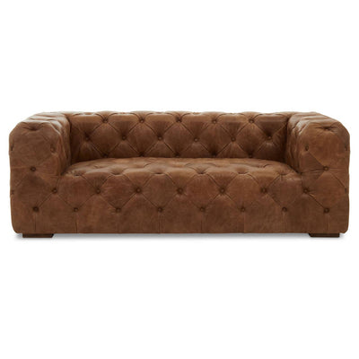 Noosa & Co. Living Hoxton Three Seat Tufted Leather Sofa House of Isabella UK