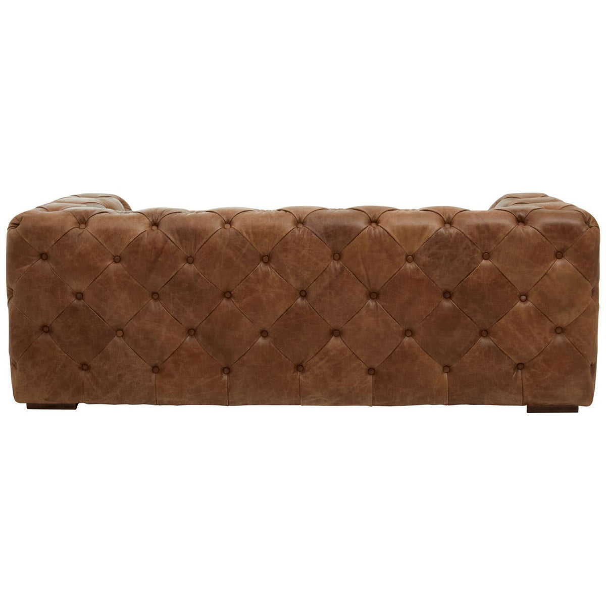 Hoxton Three Seat Tufted Leather Sofa.