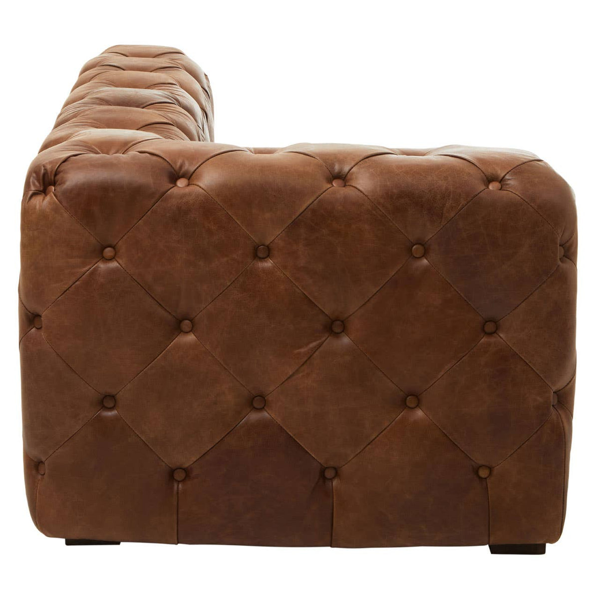 Hoxton Tufted Leather Right Arm Sofa.