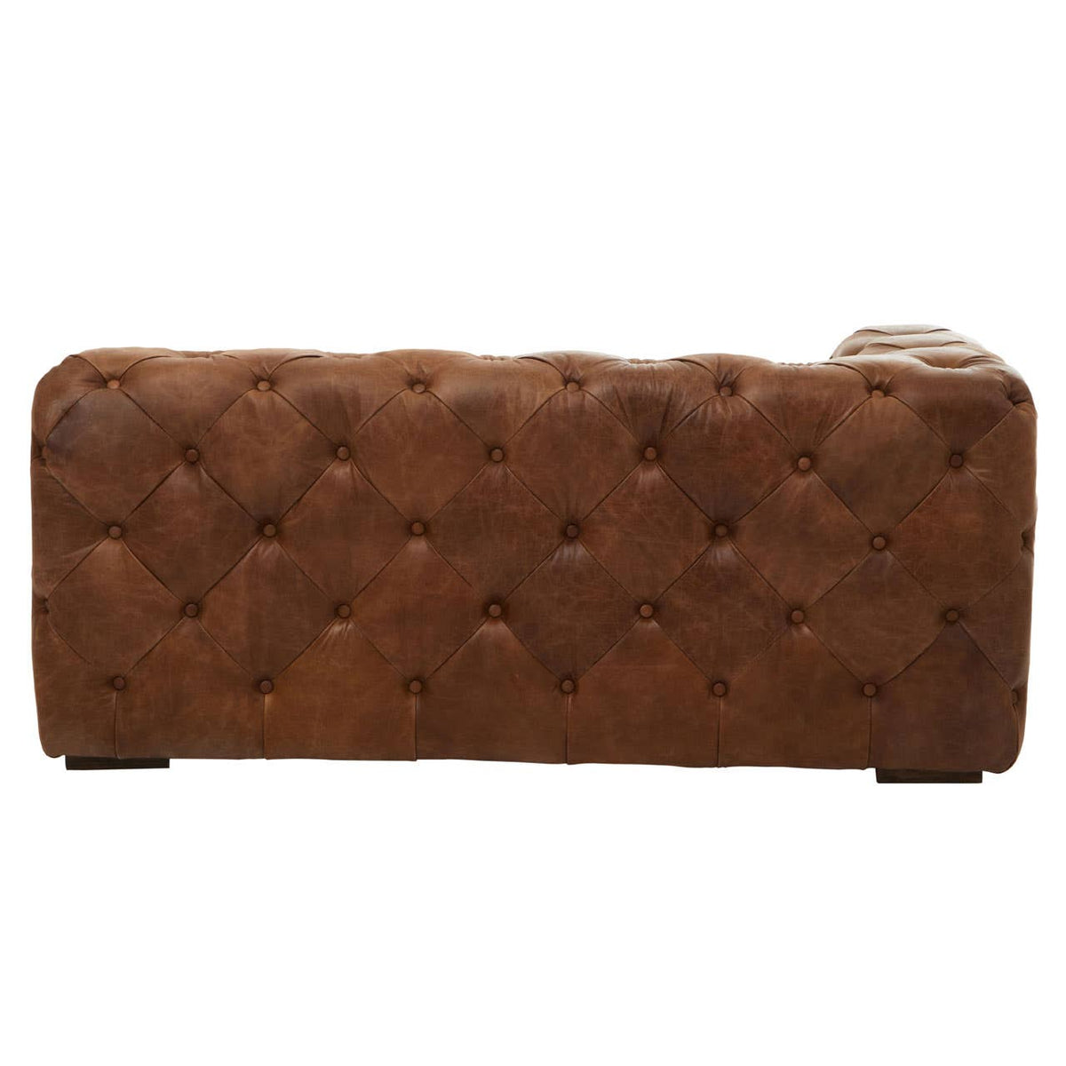 Hoxton Tufted Leather Right Arm Sofa.