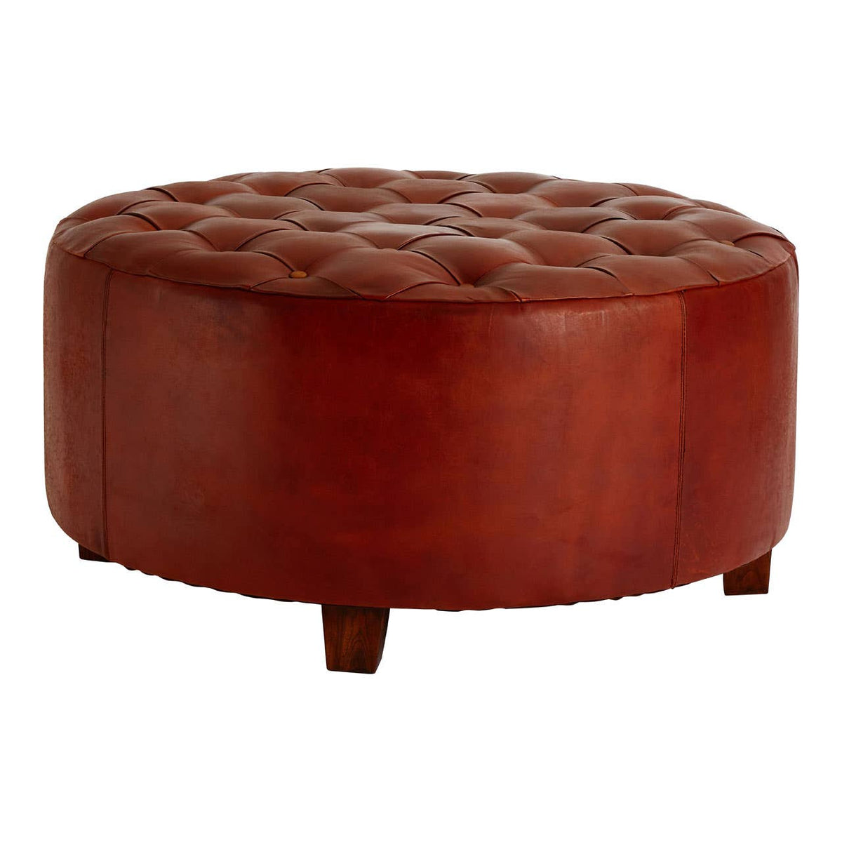 Inca Round Buttoned Stool.