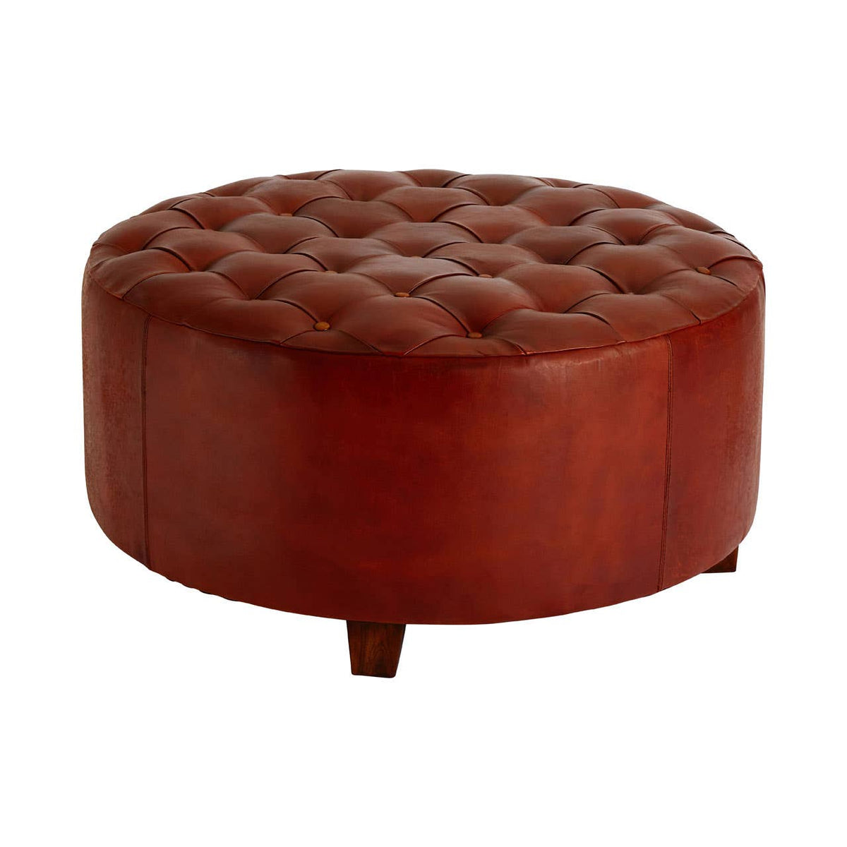 Inca Round Buttoned Stool.