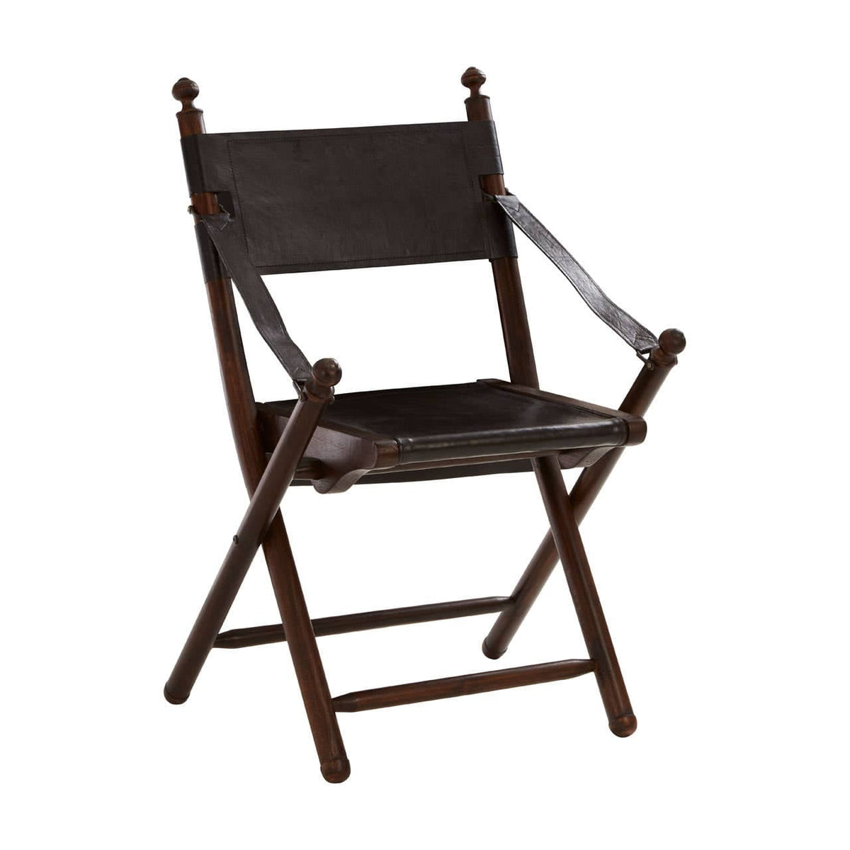 Inca Teak And Black Folding Chair.