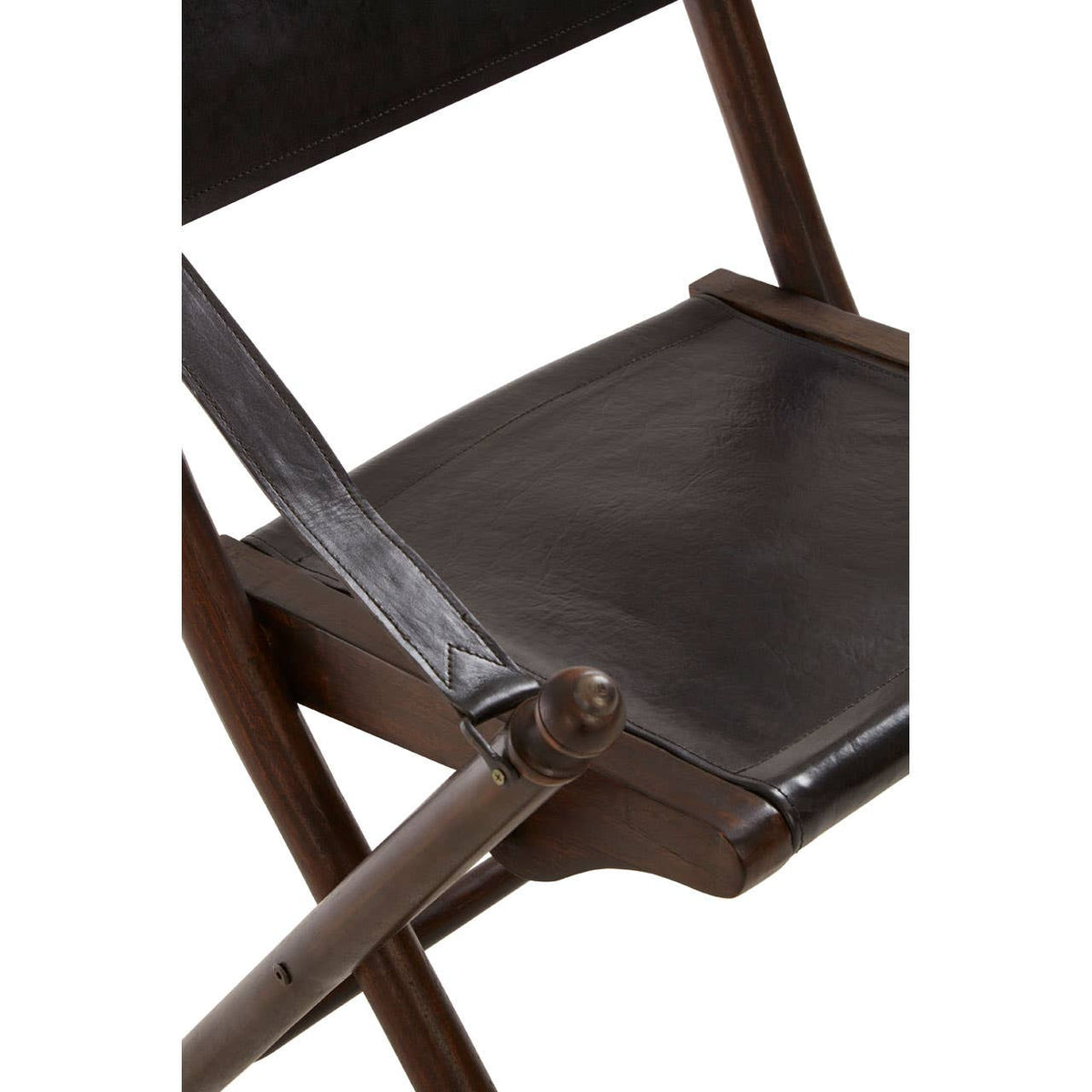 Inca Teak And Black Folding Chair.