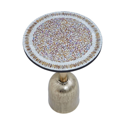 Noosa & Co. Living Inventivo Mosaic Top Gold Base Side Table House of Isabella UK