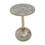 Inventivo Mosaic Top Gold Finish Side Table.