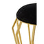 Jaipur Black Velvet And Gold Finish Stool.