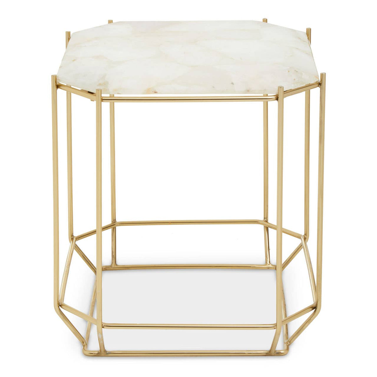 Jaipur White Quartz Side Table.
