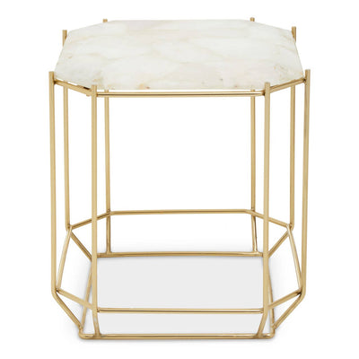 Noosa & Co. Living Jaipur White Quartz Side Table House of Isabella UK