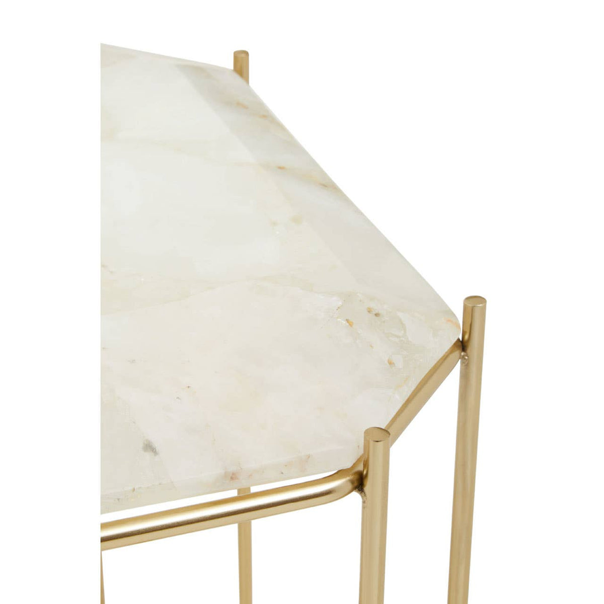 Jaipur White Quartz Side Table.