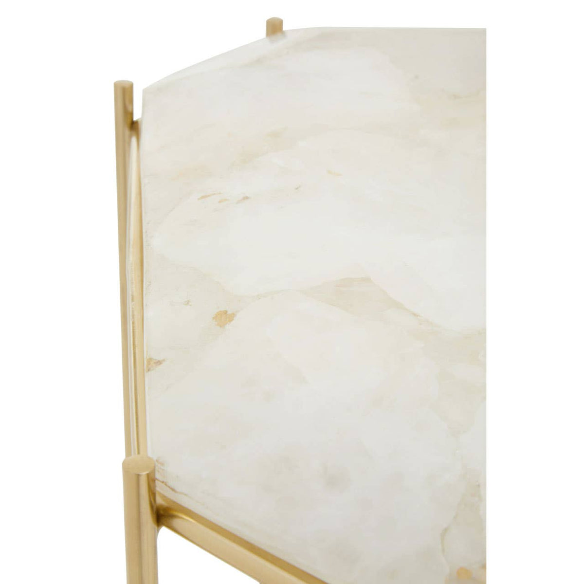 Jaipur White Quartz Side Table.
