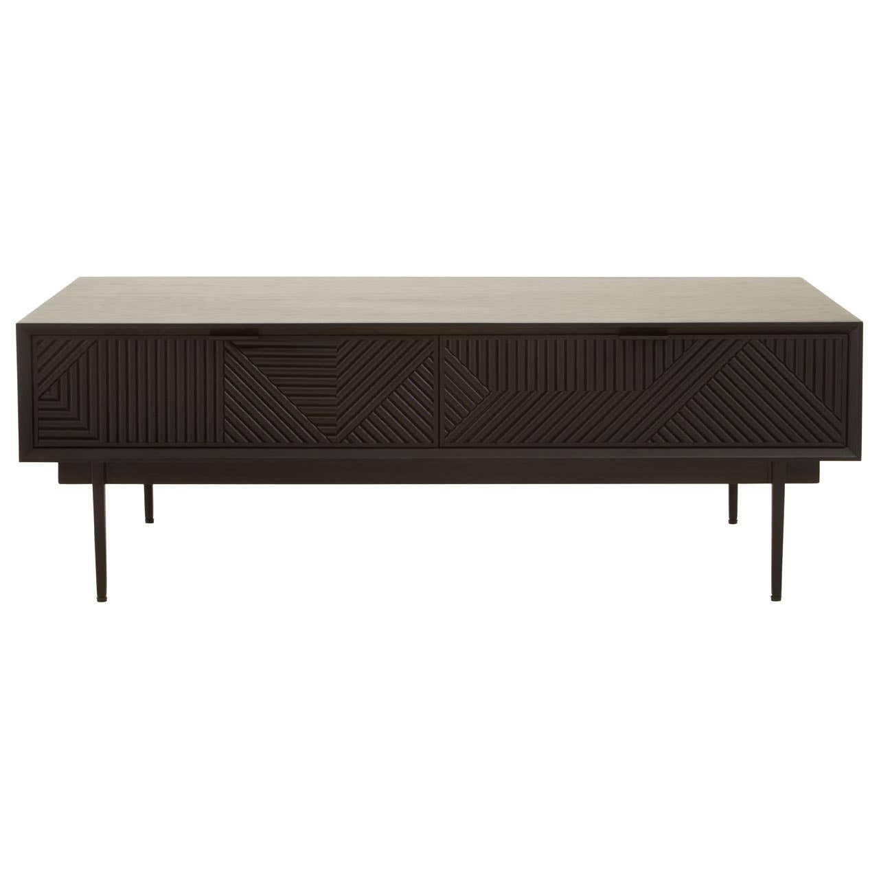 Noosa & Co. Living Jakara Black Finish Wooden Coffee Table House of Isabella UK