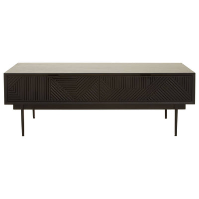 Noosa & Co. Living Jakara Black Finish Wooden Coffee Table House of Isabella UK