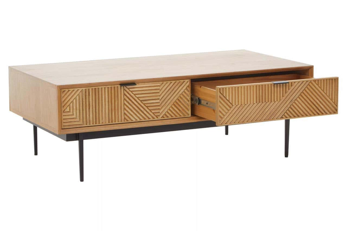 Jakara Natural Finish Wooden Coffee Table.