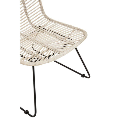 Noosa & Co. Living Java Natural Rattan Black Metal Chair House of Isabella UK