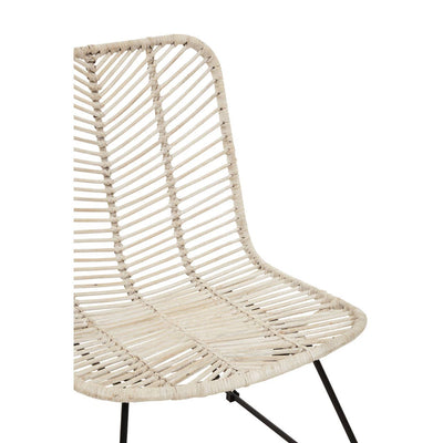 Noosa & Co. Living Java Natural Rattan Black Metal Chair House of Isabella UK