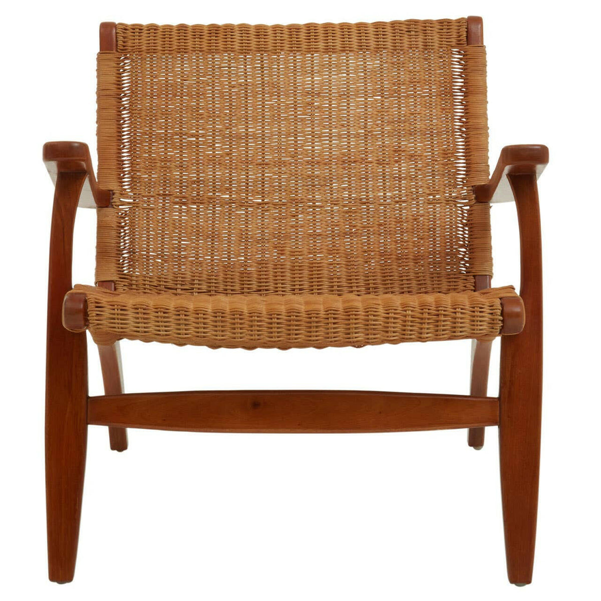 Java Woven Chair In Brown Natural Rattan.