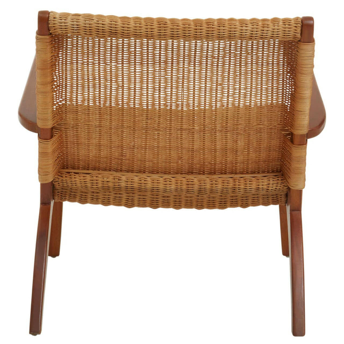Java Woven Chair In Brown Natural Rattan.