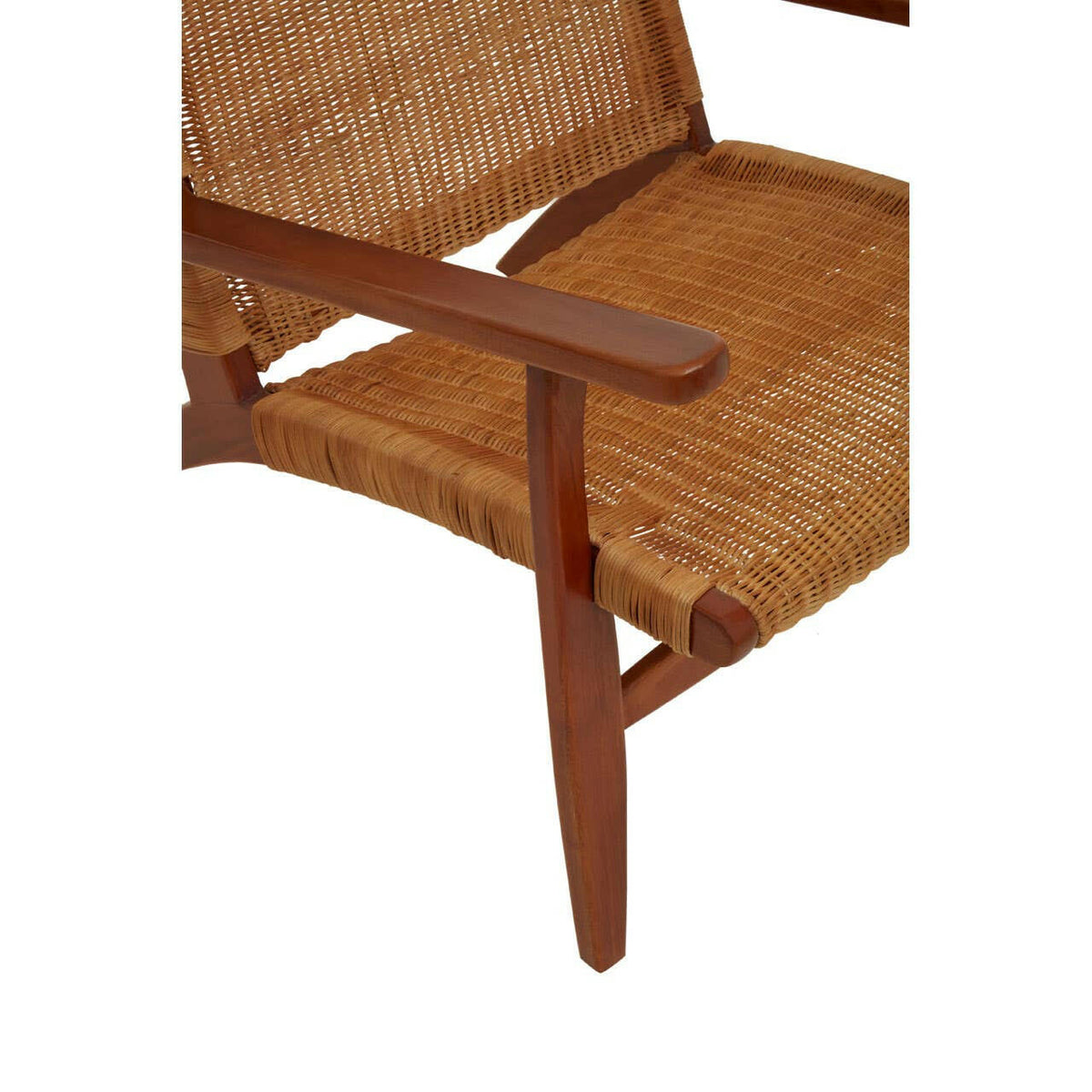 Java Woven Chair In Brown Natural Rattan.