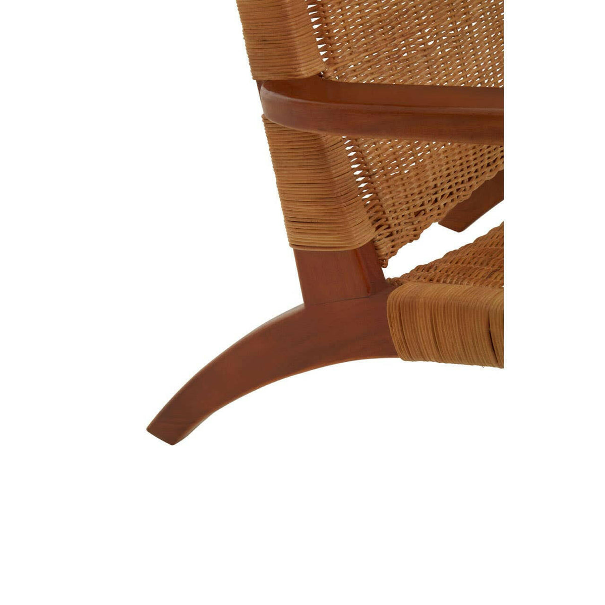 Java Woven Chair In Brown Natural Rattan.