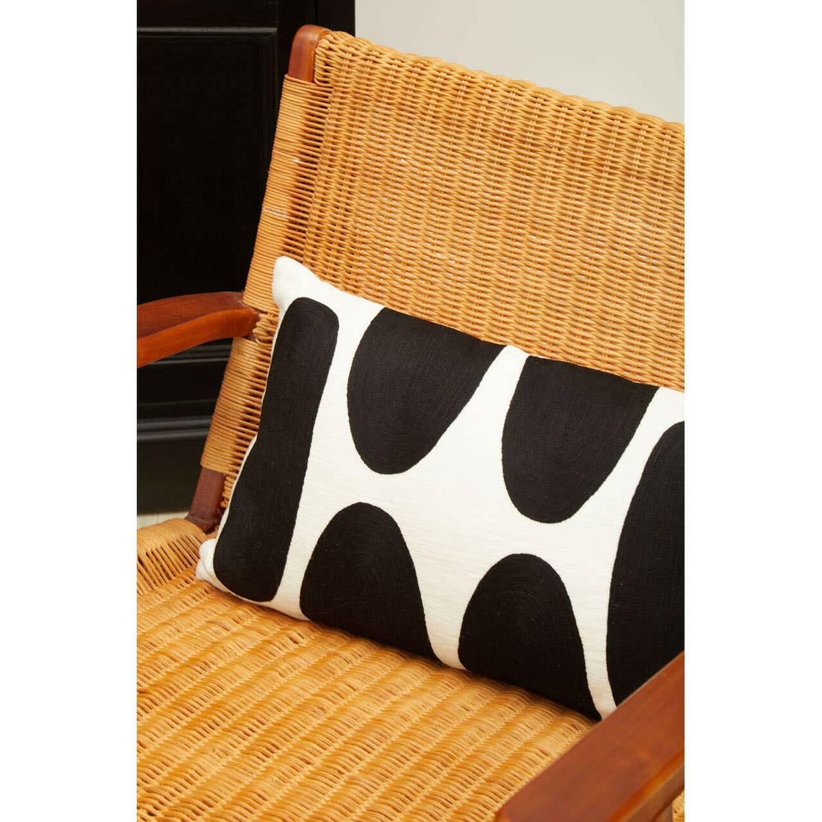 Java Woven Chair In Brown Natural Rattan.