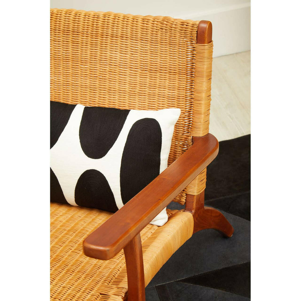 Java Woven Chair In Brown Natural Rattan.