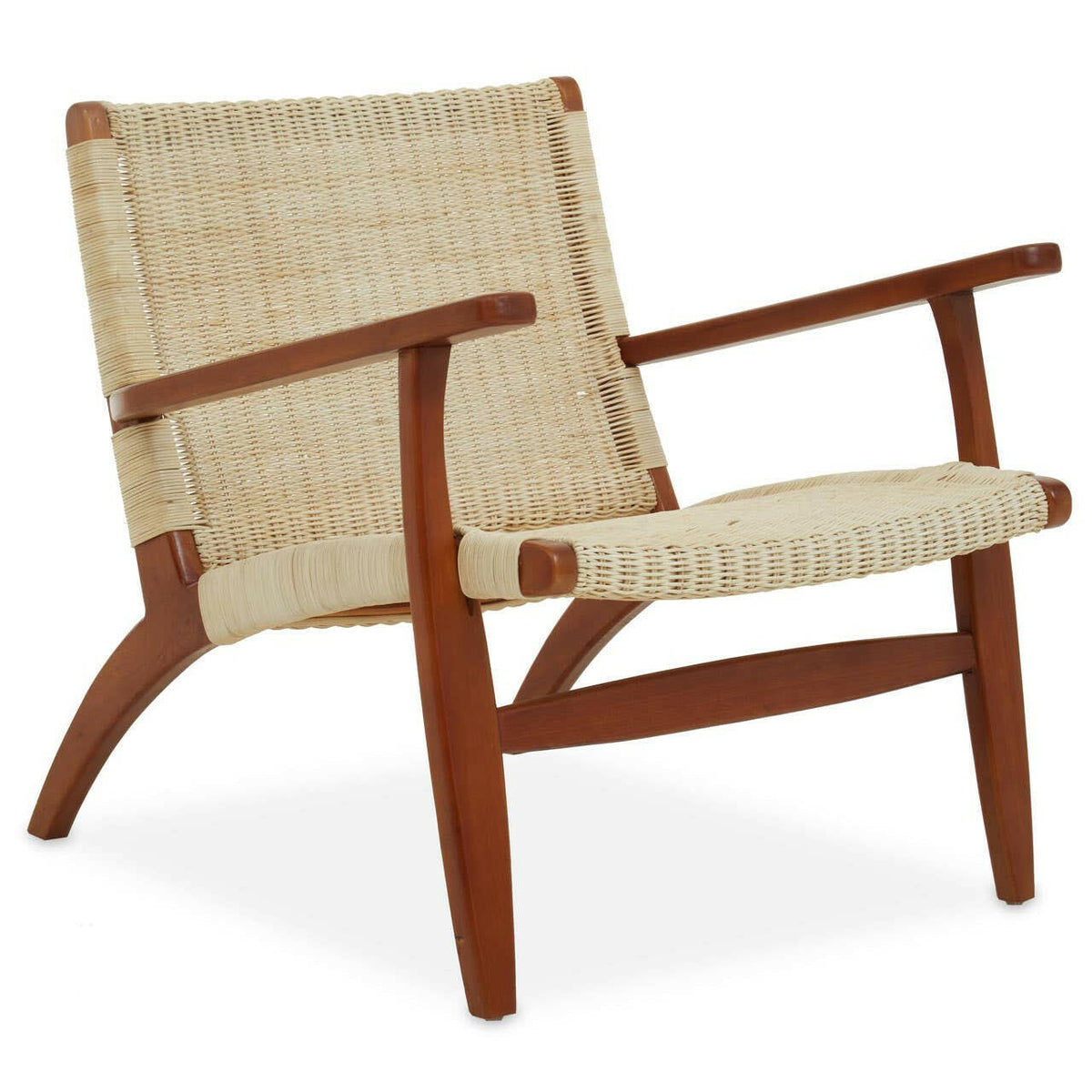 Java Woven Chair In Natural Rattan.