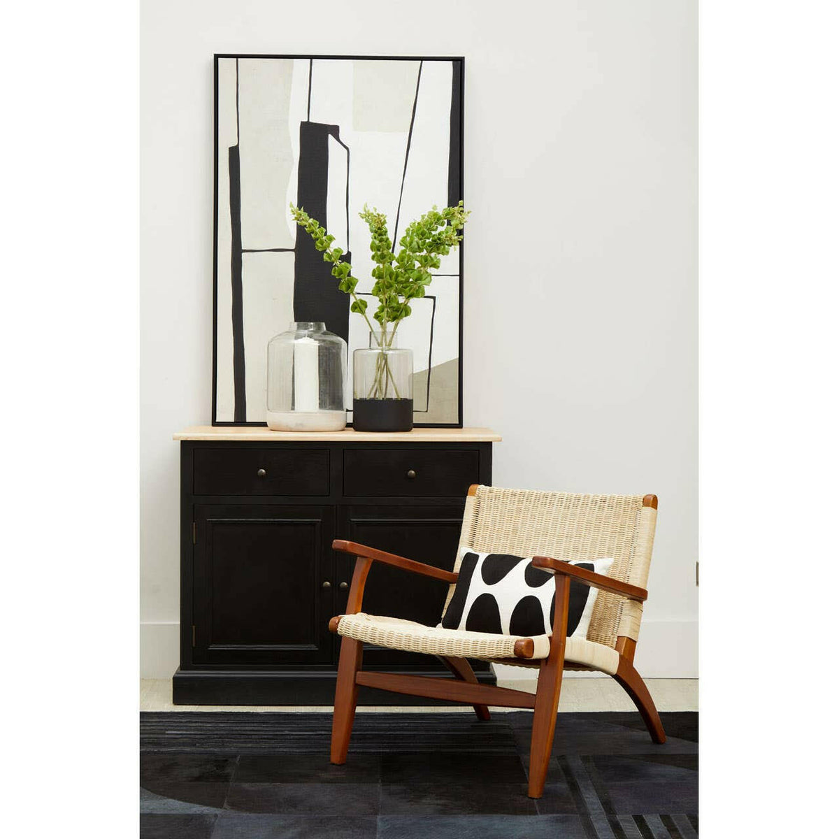 Java Woven Chair In Natural Rattan.